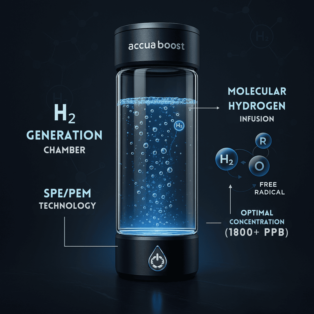 AccuaBoost Hydrogen Water Bottle