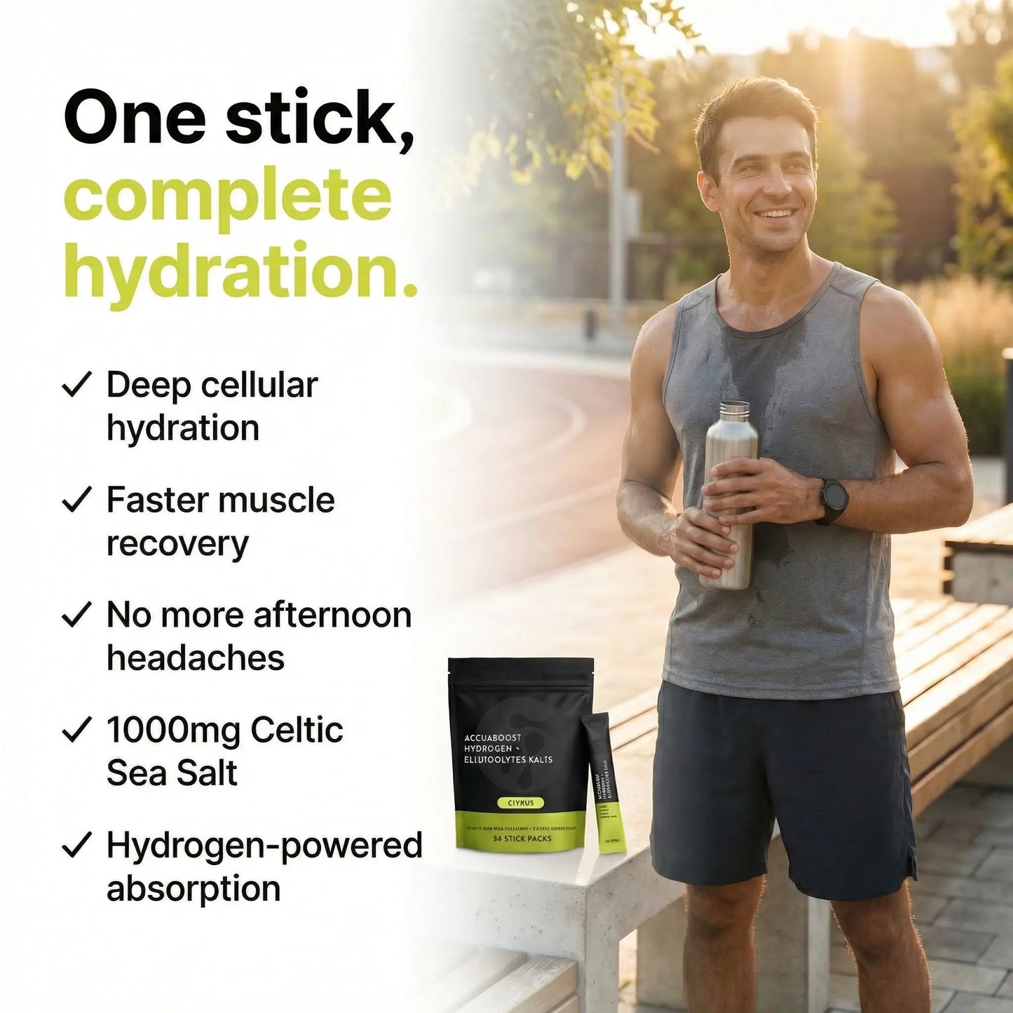 Electrolytes Salts + Hydrogen AccuaBoost