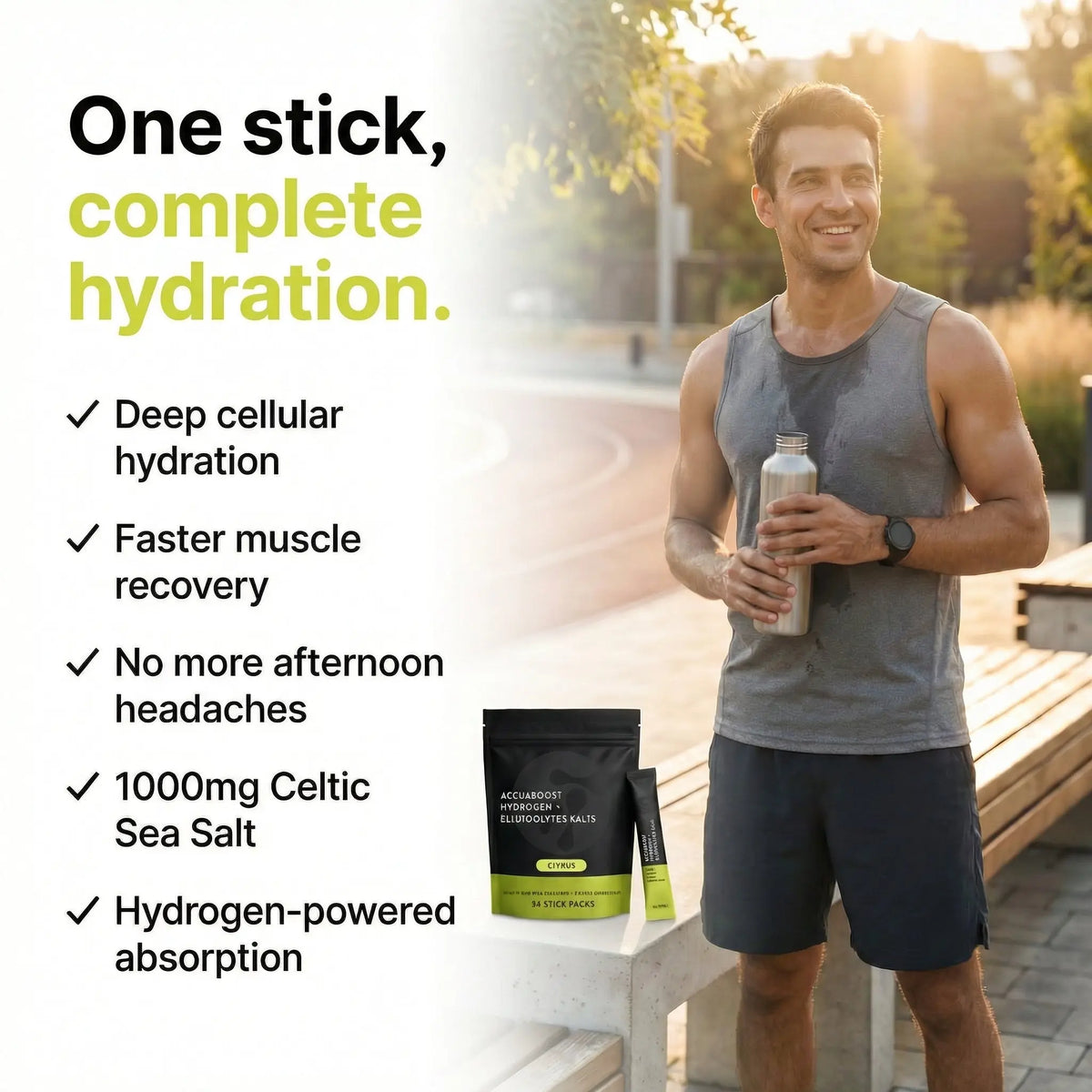 Electrolytes Salts + Hydrogen AccuaBoost