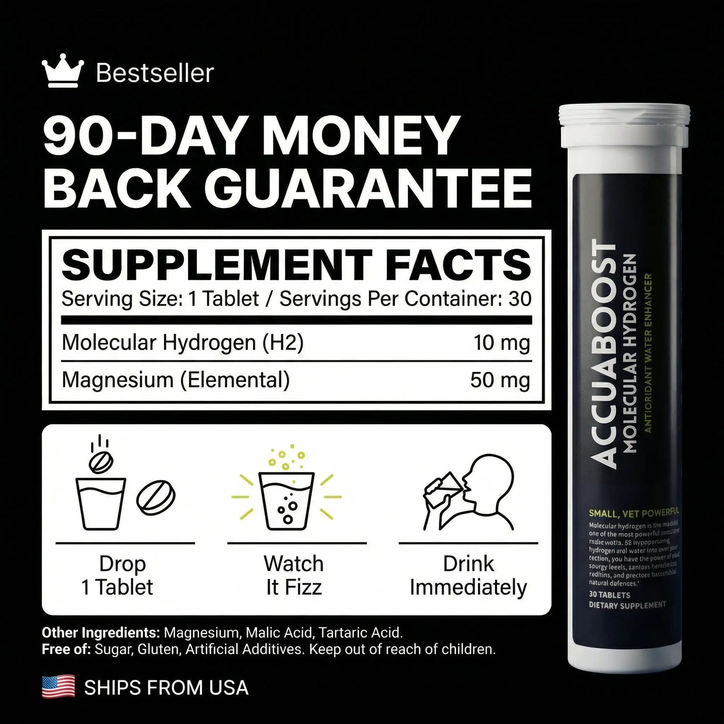 Molecular Hydrogen Water Tabs AccuaBoost