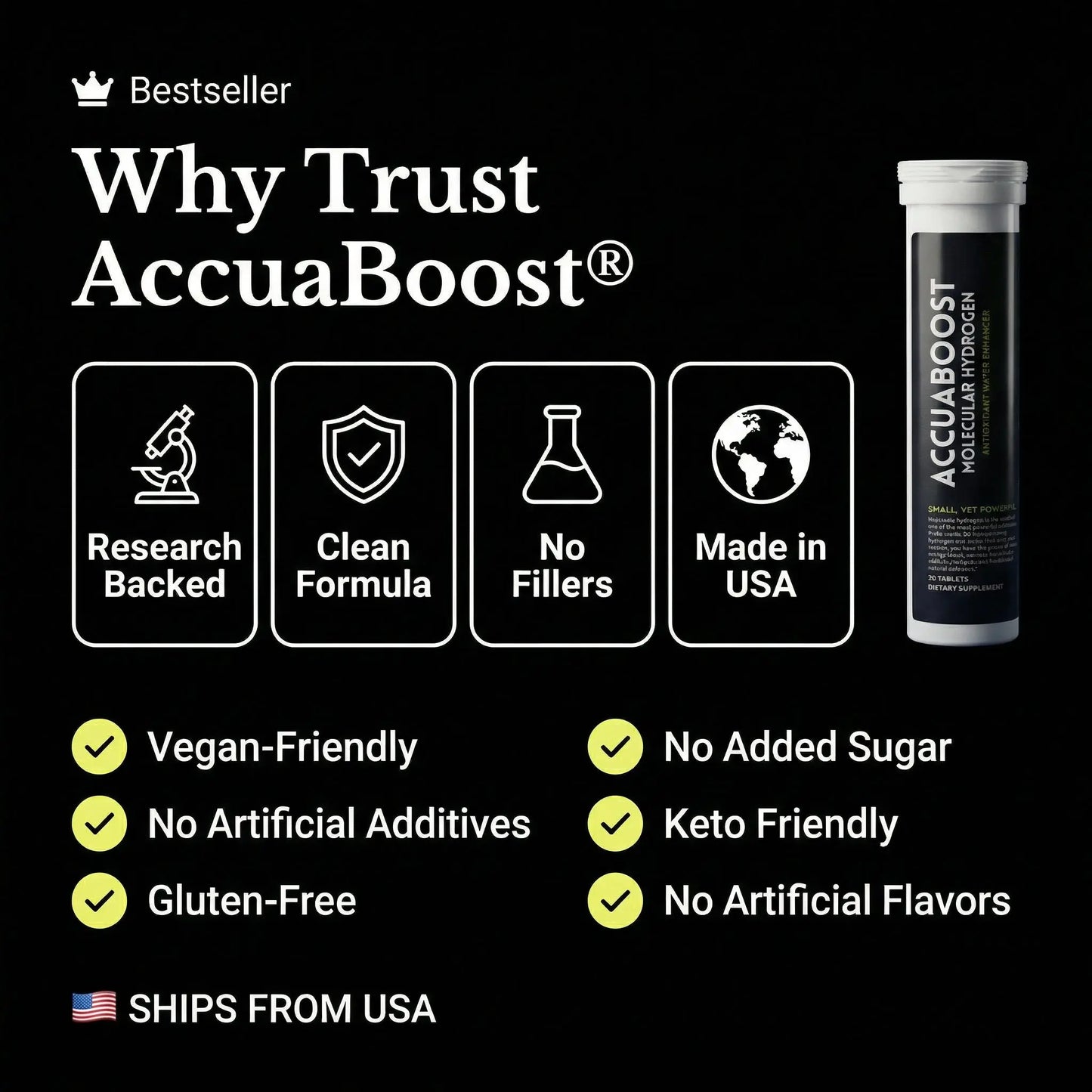 Molecular Hydrogen Water Tabs AccuaBoost